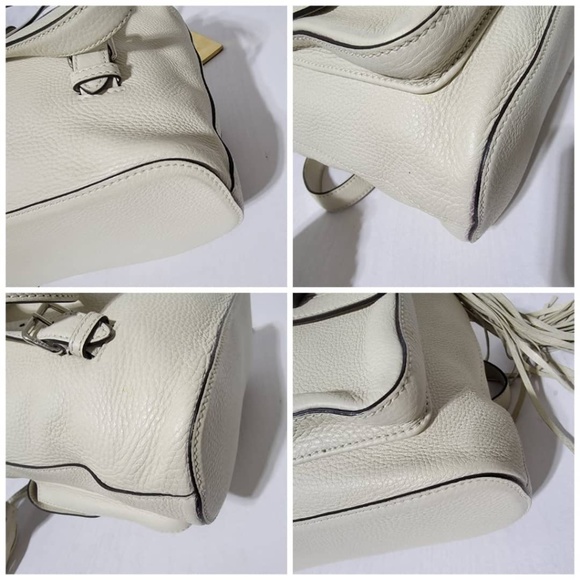 Authentic Gucci Bamboo Rucksack Fringe Backpack Off-White - Picture 9 of 13